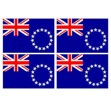 Supstick Lot de 4 Autocollants Stickers Drapeau de Pays Nation Les iles Cook Format 12x8cm