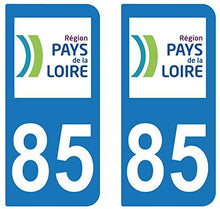 supstick 2 STICKERS AUTOCOLLANT PLAQUE IMMATRICULATION DEPT 85 Région Pays de la Loire - supstick.fr