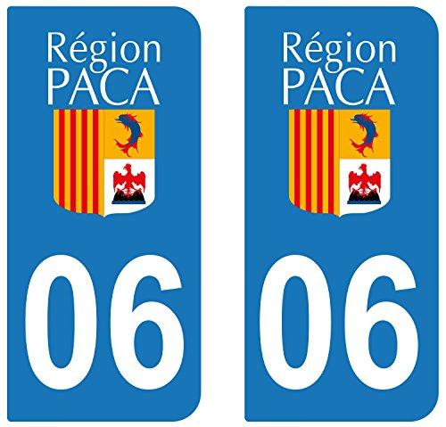 supstick 2 STICKERS AUTOCOLLANT PLAQUE IMMATRICULATION DEPT 06 Provence-Alpes-Côte d’Azur - supstick.fr