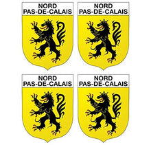 Supstick Lot de 4 Autocollants Stickers Blason de région département Nord Pas de Calais Format 5x4cm - supstick.fr