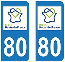 supstick 2 STICKERS AUTOCOLLANT PLAQUE IMMATRICULATION DEPT 80 Hauts de France - supstick.fr