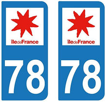 supstick 2 STICKERS AUTOCOLLANT PLAQUE IMMATRICULATION DEPT 78 Région île-de-France - supstick.fr