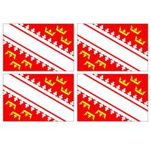 Supstick Lot de 4 Autocollants Stickers Drapeau de département région française Grand-est Format 12x8cm