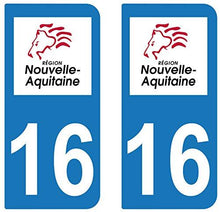 supstick 2 STICKERS AUTOCOLLANT PLAQUE IMMATRICULATION DEPT 16 Nouvelle-Aquitaine - supstick.fr