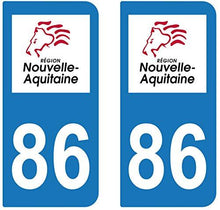 supstick 2 STICKERS AUTOCOLLANT PLAQUE IMMATRICULATION DEPT 86 Nouvelle-Aquitaine - supstick.fr