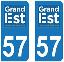 supstick 2 STICKERS AUTOCOLLANT PLAQUE IMMATRICULATION DEPT 57 Grand Est - supstick.fr