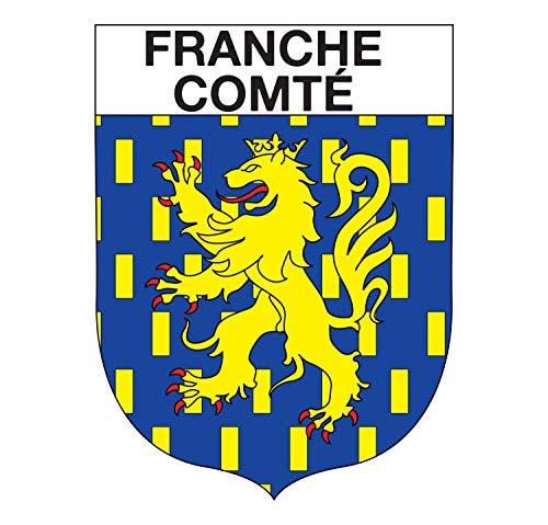 Supstick Autocollant Stickers Blason de région département Franche Comté Format 15x12cm - supstick.fr