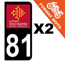 Supstick 2 Stickers Autocollants Plaques Immatriculation Moto Dept 81 Occitanie Noir 2 Angles Arrondis