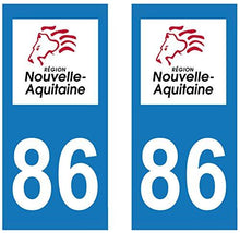 supstick 2 STICKERS AUTOCOLLANT PLAQUE IMMATRICULATION DEPT 86 Nouvelle-Aquitaine format rectangulaire - supstick.fr