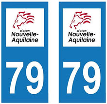 supstick 2 STICKERS AUTOCOLLANT PLAQUE IMMATRICULATION DEPT 79 Nouvelle-Aquitaine format rectangulaire - supstick.fr