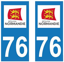 supstick 2 STICKERS AUTOCOLLANT PLAQUE IMMATRICULATION DEPT 76 Normandie format rectangulaire - supstick.fr