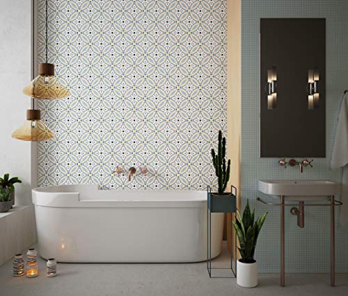 Lot de 10 Adhésif Carrelage - décoration de carreaux - 10 pièces plastifié en mat - carreau grey - format 30x30cm par pièce