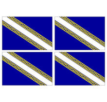 Supstick Lot de 4 Autocollants Stickers Drapeau de département région française Champagne Ardennes Format 12x8cm