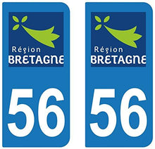 supstick 2 STICKERS AUTOCOLLANT PLAQUE IMMATRICULATION DEPT 56 Région Bretagne - supstick.fr