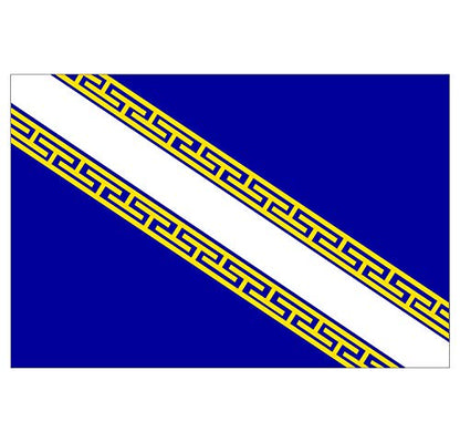Panneau Rigide Format 18x12cm Drapeau de département région française Champagne Ardennes épaisseur 3mm