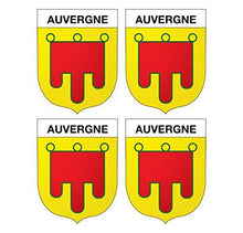 Supstick Lot de 4 Autocollants Stickers Blason de région département Auvergne Format 5x4cm - supstick.fr