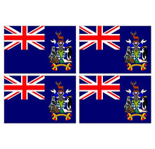 Supstick Lot de 4 Autocollants Stickers Drapeau de Pays Nation géorgie-du-sud-et-ile-Sandwich Format 6x4cm