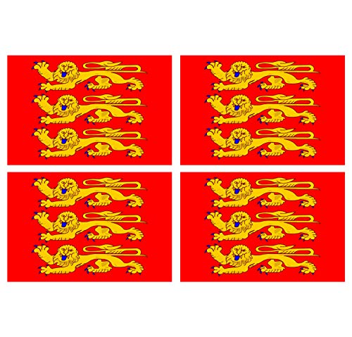 Supstick Lot de 4 Autocollants Stickers Drapeau de département région française Haute-Normandie Format 6x4cm