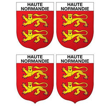 Supstick Lot de 4 Autocollants Stickers Blason de région département Haute-Normandie Format 5x4cm - supstick.fr