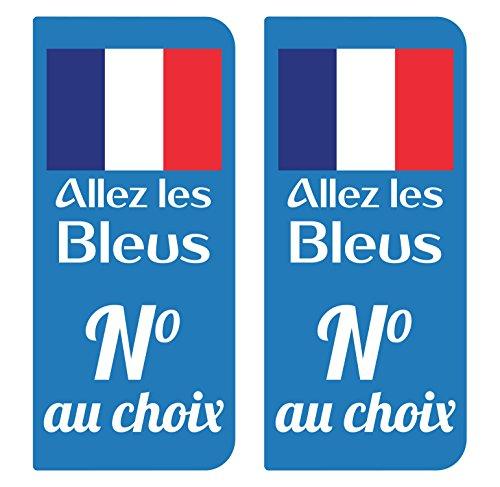SupStick 2 Autocollant Stickers Plaque d'immatriculation Spécial France Coupe du Monde 2018 Format Arrondi - supstick.fr
