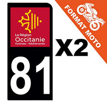 Supstick 2 Stickers Autocollants Plaques Immatriculation Moto Dept 81 Occitanie Noir 1 Angle Arrondi