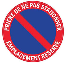 Autocollant stickers interdit de stationner Diamètre 5x5cm - supstick.fr