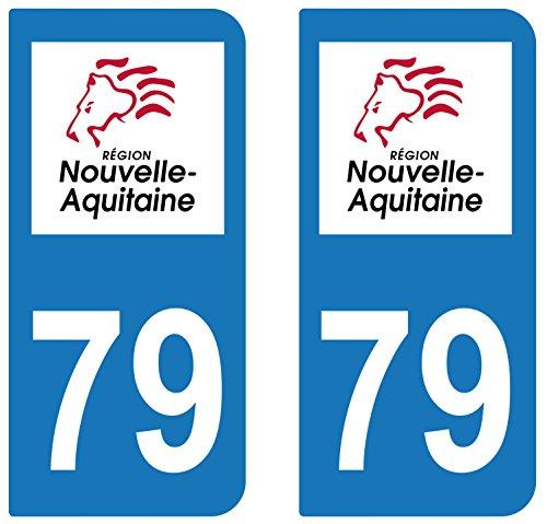 supstick 2 STICKERS AUTOCOLLANT PLAQUE IMMATRICULATION DEPT 79 Nouvelle-Aquitaine - supstick.fr