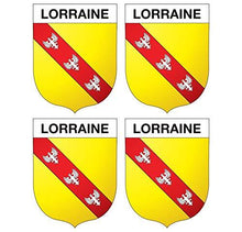 Supstick Lot de 4 Autocollants Stickers Blason de région département Lorraine Format 5x4cm - supstick.fr