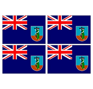 Supstick Lot de 4 Autocollants Stickers Drapeau de Pays Nation Le de Montserrat Format 12x8cm