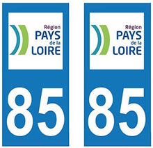 supstick 2 STICKERS AUTOCOLLANT PLAQUE IMMATRICULATION DEPT 85 Région Pays de la Loire format rectangulaire - supstick.fr