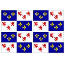 Supstick Lot de 4 Autocollants Stickers Drapeau de département région française Haut de France Format 12x8cm