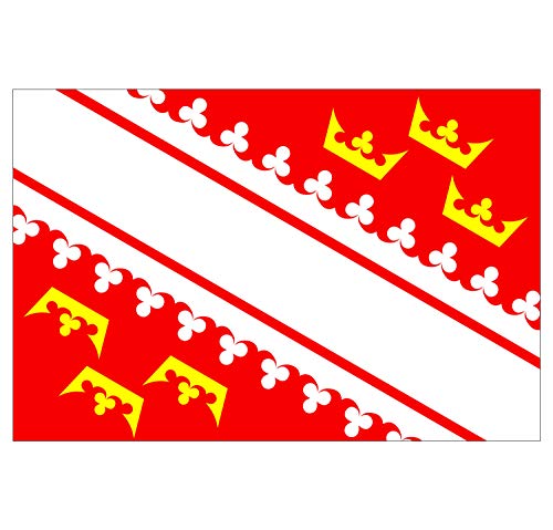 Panneau Rigide Format 15x10cm Drapeau de département région française Grand-est épaisseur 3mm
