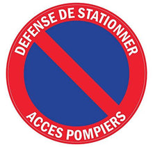 Autocollant stickers interdit de stationner Diamètre 20x20cm - supstick.fr