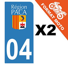 Supstick 2 Stickers Autocollants Plaques Immatriculation Moto Dept 04 Paca Bleu Clair 1 Angle Arrondi