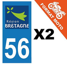 supstick 2 Stickers Autocollant Plaque IMMATRICULATION Moto DEPT 56 Région Bretagne Format rectangulaire - supstick.fr