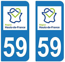 supstick 2 STICKERS AUTOCOLLANT PLAQUE IMMATRICULATION DEPT 59 Hauts de France - supstick.fr