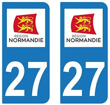 supstick 2 STICKERS AUTOCOLLANT PLAQUE IMMATRICULATION DEPT 27 Normandie - supstick.fr