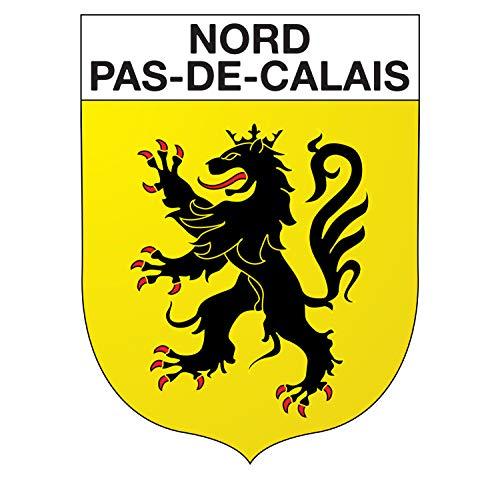 Supstick Autocollant Stickers Blason de région département Nord Pas de Calais Format 10x8cm - supstick.fr