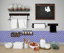 Lot de 30 Adhésif Carrelage - décoration de carreaux - 30 pièces plastifié en mat - carreau bleu - format 20x20cm par pièce