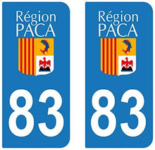 supstick 2 STICKERS AUTOCOLLANT PLAQUE IMMATRICULATION DEPT 83 Provence-Alpes-Côte d’Azur - supstick.fr