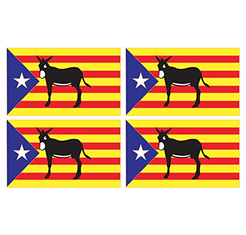 Supstick Lot de 4 Autocollants Stickers Drapeau de région française Catalan Format 12x8cm