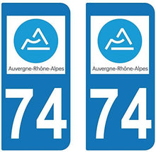 supstick 2 STICKERS AUTOCOLLANT PLAQUE IMMATRICULATION DEPT 74 Auvergne-Rhône-Alpes - supstick.fr
