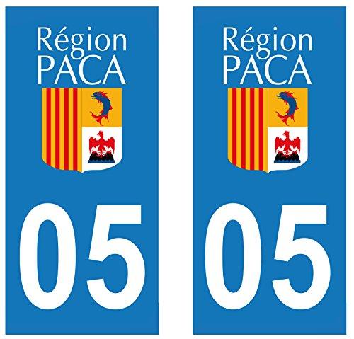 supstick 2 STICKERS AUTOCOLLANT PLAQUE IMMATRICULATION DEPT 05 Provence-Alpes-Côte d’Azur format rectangulaire - supstick.fr