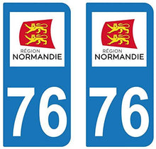supstick 2 STICKERS AUTOCOLLANT PLAQUE IMMATRICULATION DEPT 76 Normandie - supstick.fr