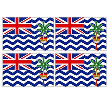 Supstick Lot de 4 Autocollants Stickers Drapeau de Pays Nation Territoire Britannique de l’océan Indien Format 12x8cm