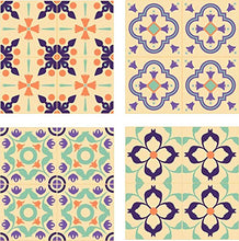 Charger l&#39;image dans la galerie, Planche de 4 Adhésif Carrelage - décoration de carreaux - 36 pièces plastifié en mat - mosaïque nuances de blanc cassé - format 10x10cm par pièce
