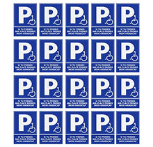 Supstick Lot de 20 Autocollants Stickers Handicapé - Personne à mobilité réduite si tu Prends ma Place, Prends Aussi Mon Handicap 9x12cm